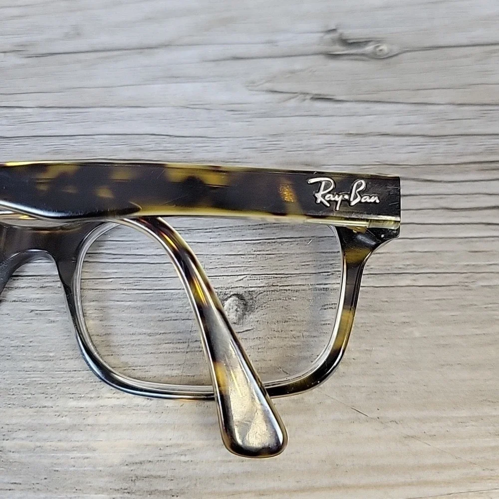 Ray-Ban Eyeglasses RB 5286 5082 Polished Havana on Clear Square Frames 51-18 135